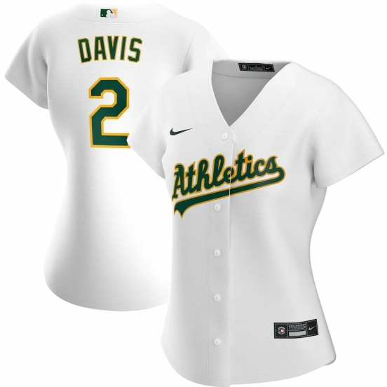 Women's Khris Davis White Home 2020 Player Team Jersey