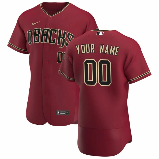 Men's Red 2020 Alternate Authentic Custom Team Jersey