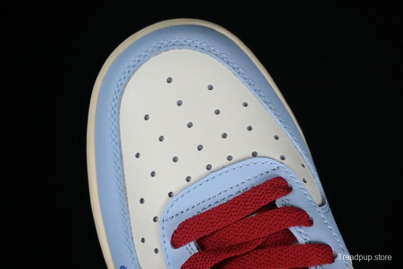 Nike Air Force 1 '07 Low Custom Casual Sneakers "Joker Red" with Full-Length Hexagonal Air Cushion - XL2402-333