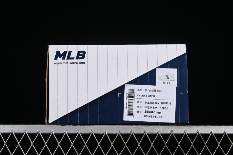 MLB Chunky Liner Basic New York Yankees Thick Sole Platform Sneakers with 6cm Height Increase - 3ASXCA12N50BGS