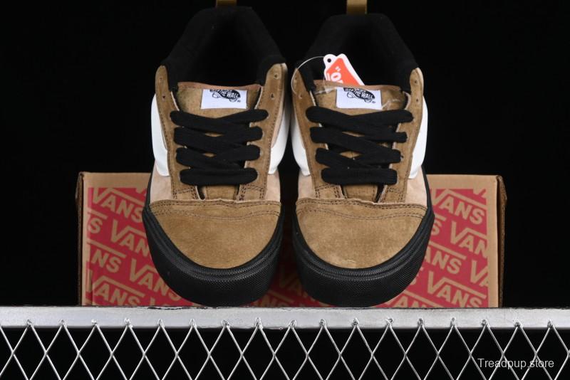 Vans Classics Knu Skool Retro Chunky Tongue Skate Shoes in Black/Brown - VN000CP6BXC