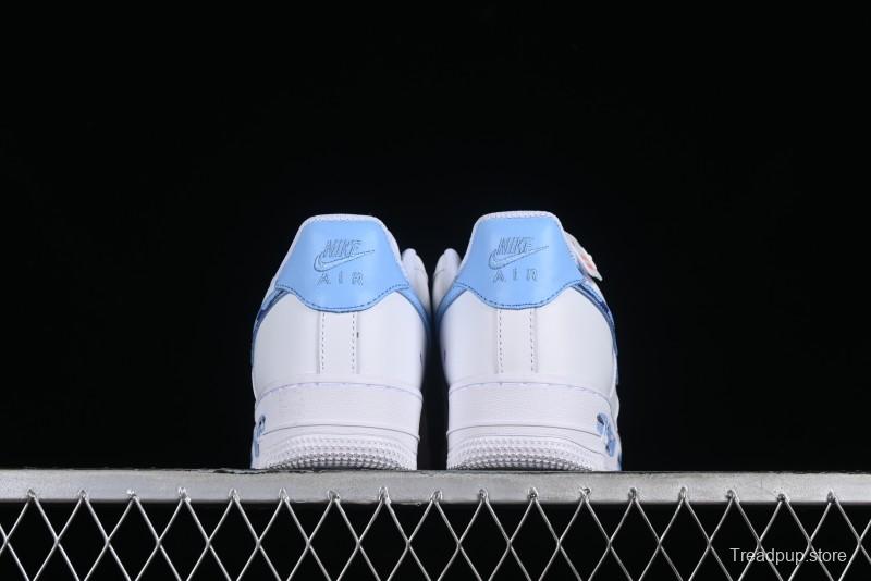 Nike Air Force 1 '07 Low Custom Chinese Style - Spring Cherry Blossom Casual Sneakers - DD8959-100