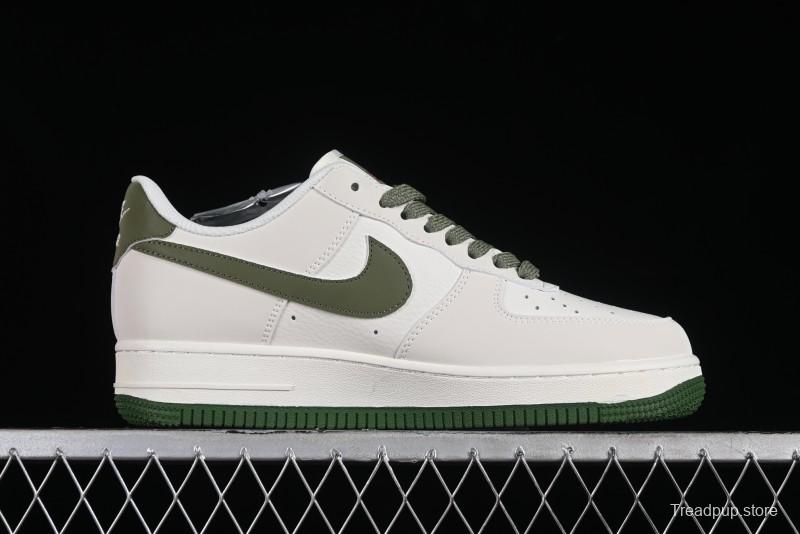 Supreme x Nike Air Force 1'07 Low Beige Green Casual Sneakers with Zoom Air Cushion - HD1968-008