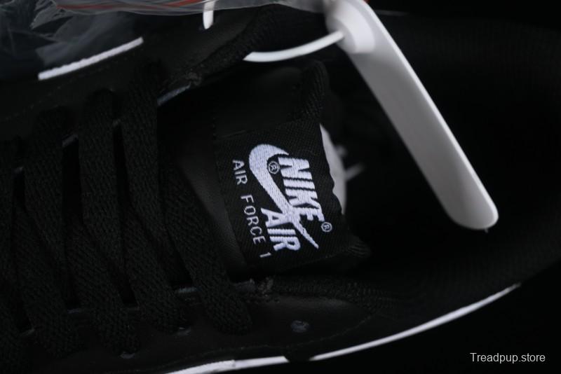 Nike Air Force 1 '07 Low Classic Black White Swoosh Casual Sneakers - FZ0627-010