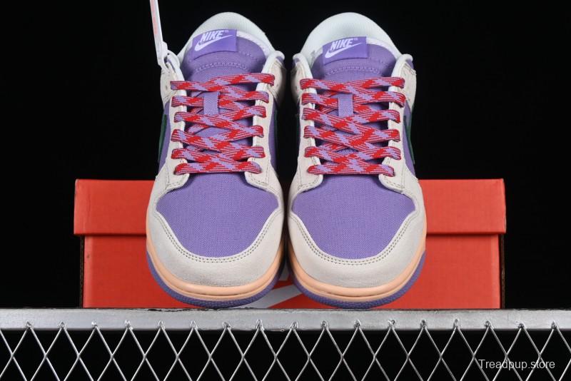 Nike SB Dunk Low Casual Skateboarding Shoes in Purple with Black Swoosh - HF5030-030