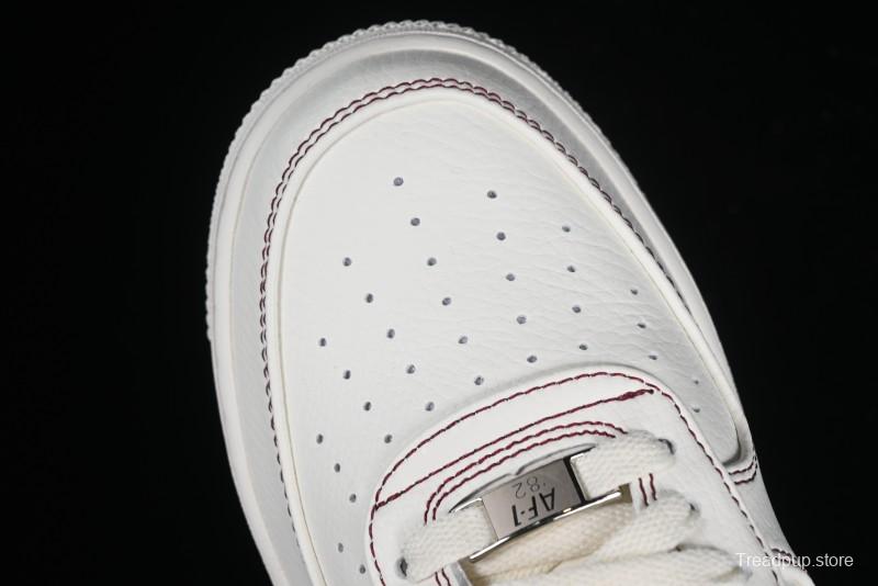 Nike Vlone x Air Force 1 '07 Low Collaboration Wine Red Casual Sneakers - AA5360-010