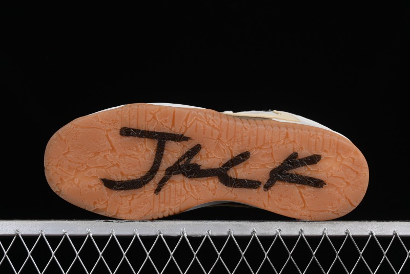 Nike Travis Scott x Jordan Cut The Check AJ1 Basketball Shoes with Velcro Design - FZ8117-100