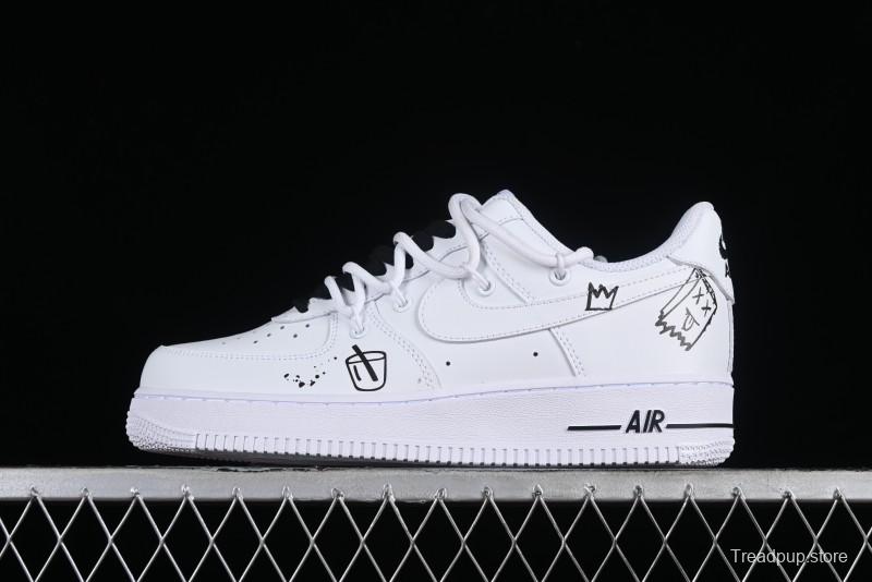 Nike Air Force 1 '07 Low Graffiti Casual Sneakers - CV9879-541
