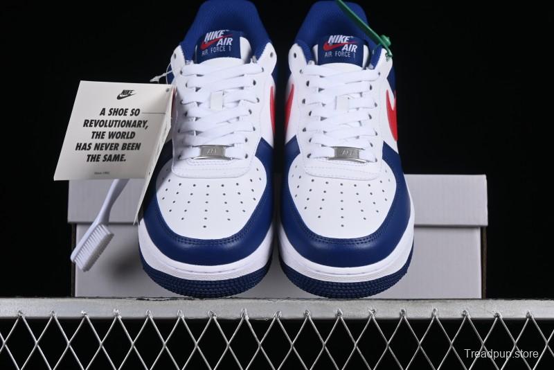 Nike Air Force 1 '07 Low White Blue Red Casual Shoes - CZ9164-100