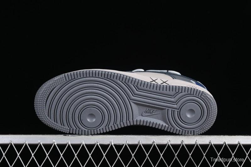 Nike Air Force 1 '07 Low Custom Strap Casual Sneakers with Kaws Collaboration - KS6869-333