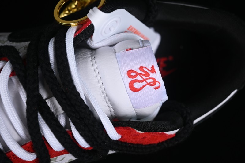 Nike SB Dunk Low Year of the Dragon Limited Edition - Black Swoosh Red Luck High-End Custom Low-Top Casual Sneakers - SJ2068-231