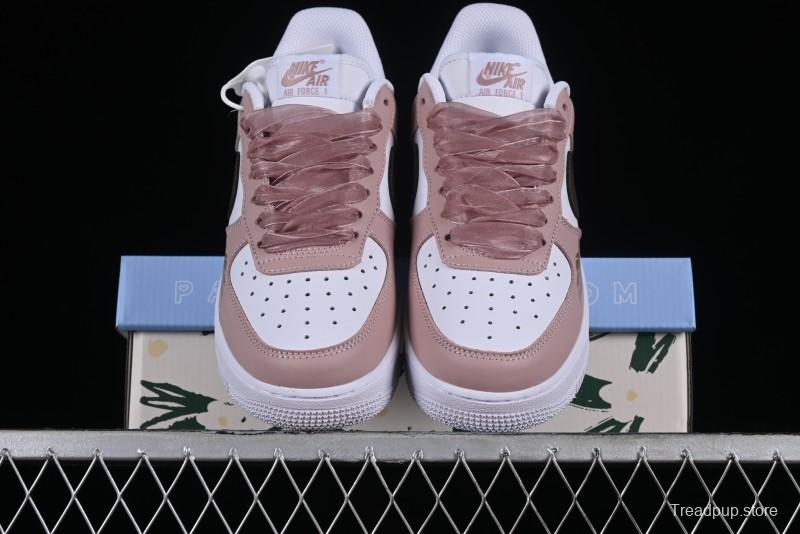 Nike Air Force 1 '07 Low Casual Sneakers in Dusty Rose with Hand-Painted Details - CV8699-578