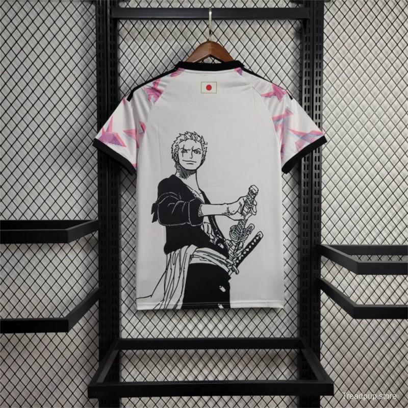 2022 Japan Away White Otaku Zoro Roronoa Jersey