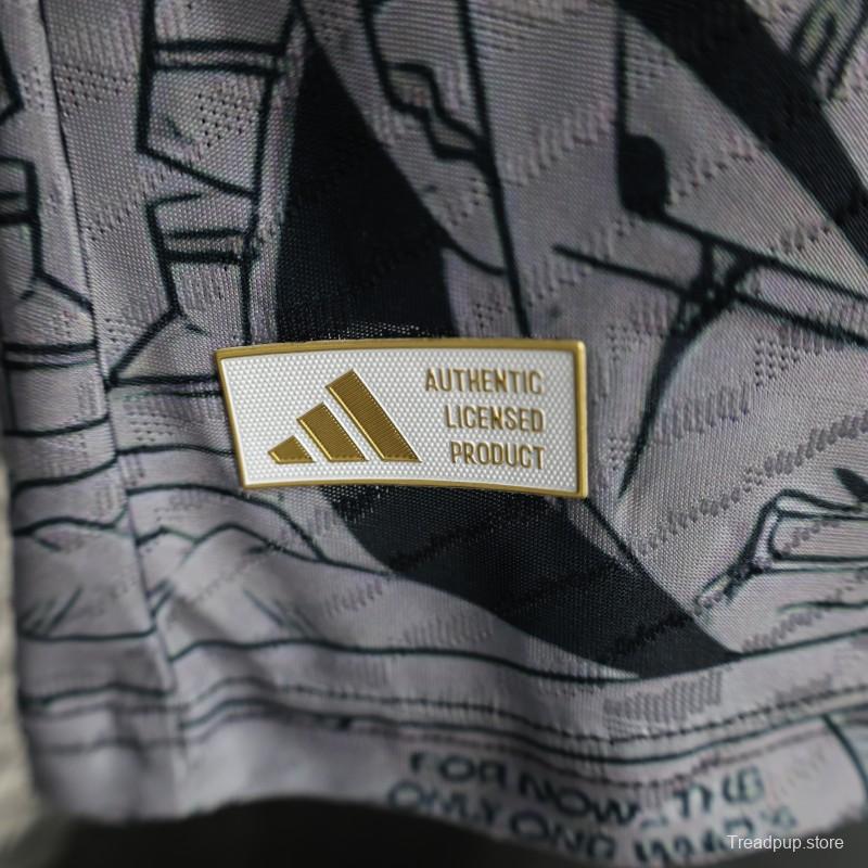 Player Version 2025 Japan National Team Dragon Ball Z Vegeta Grey with Anime Graphic Jersey