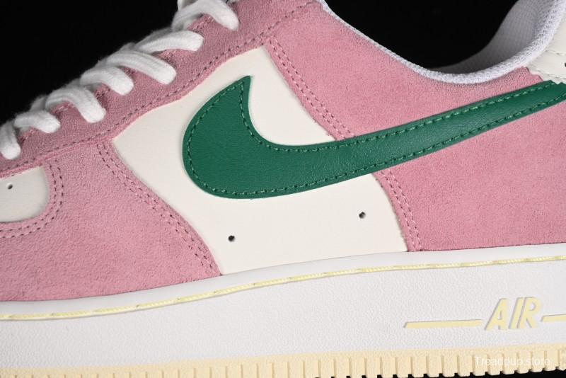 Nike Air Force 1 '07 Low Casual Sneakers in White Pink Green - FV9346-100