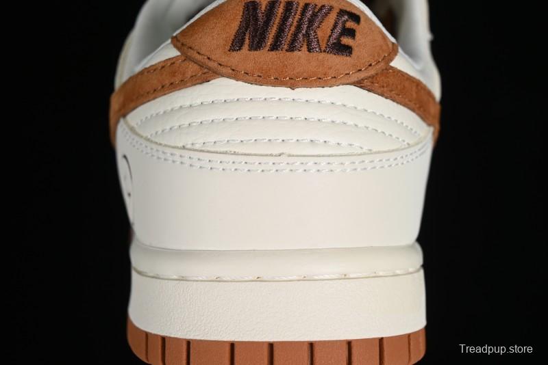 Nike SB Dunk Low Lightning Collaboration - Beige Brown Colorway with Small Brown Swoosh Anniversary High-End Custom Low-Top Casual Skate Shoes - XD1688-031