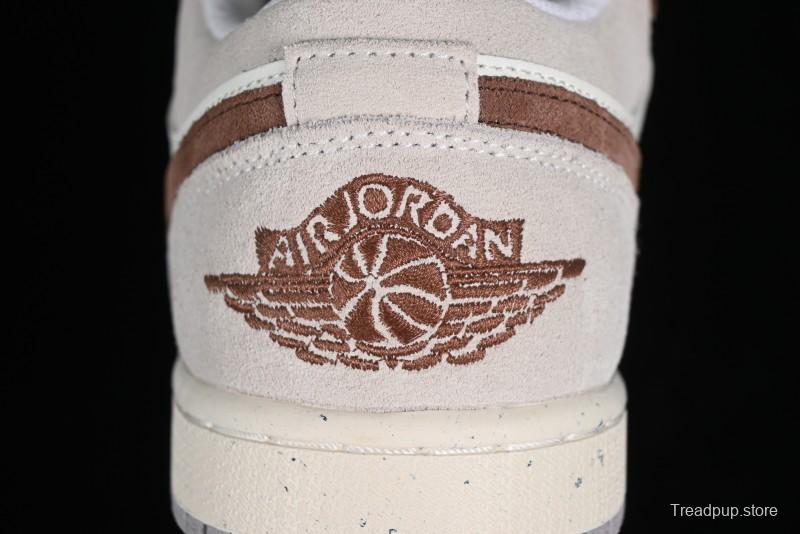 Nike Air Jordan 1 Low Retro Casual Sneakers in Grey Tan - HF1567-200