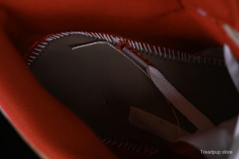 Nike Air Jordan 1 Mid Basketball Shoes in White/Orange/Red - FJ3458-160