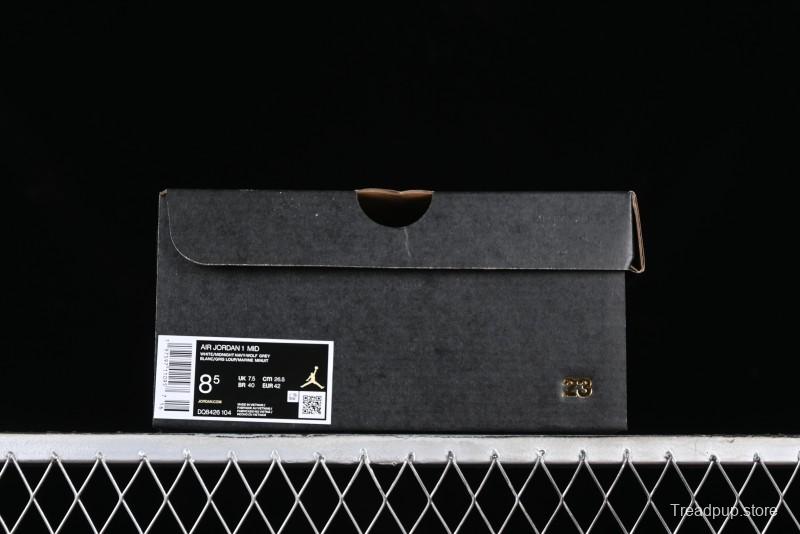 Nike Air Jordan 1 Mid AJ1 Basketball Shoes in Grey Blue - DQ8426-104