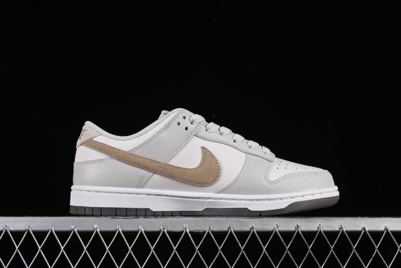 Nike Dunk Low SB Casual Sneakers in Light Grey/Khaki - FJ4188-001