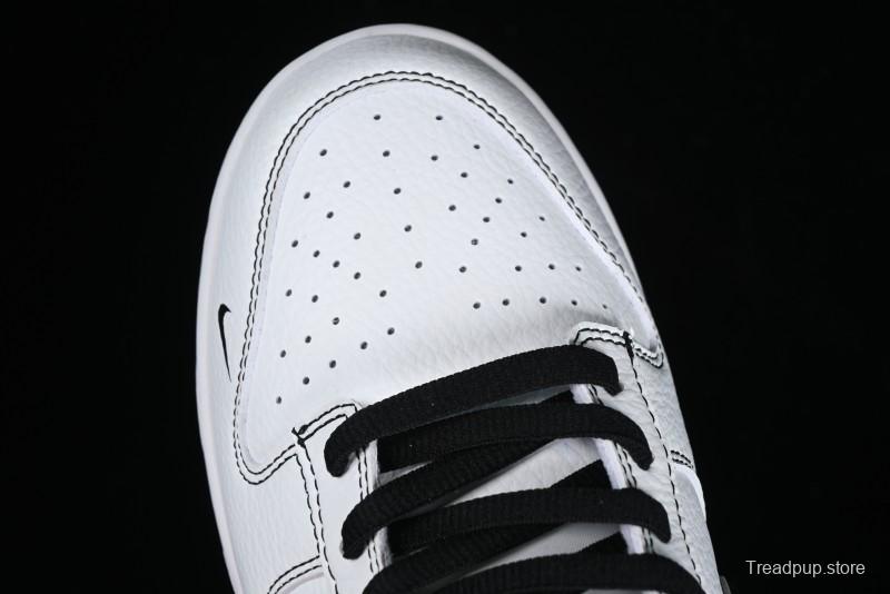 Nike Supreme x Nike SB Dunk Low Collaboration - Classic White Black Anniversary High-End Custom Low-Top Casual Skate Shoes - DY1503-100