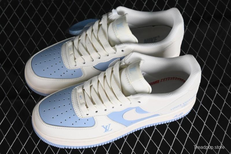 Nike Air Force 1 '07 Low LV Collaboration - Off White Ice Blue Casual Sneakers BB9599-203