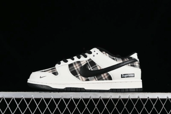 Nike SB Dunk Low Supreme Plaid Colorway Low-Top Casual Skateboarding Shoes - SU1098-061