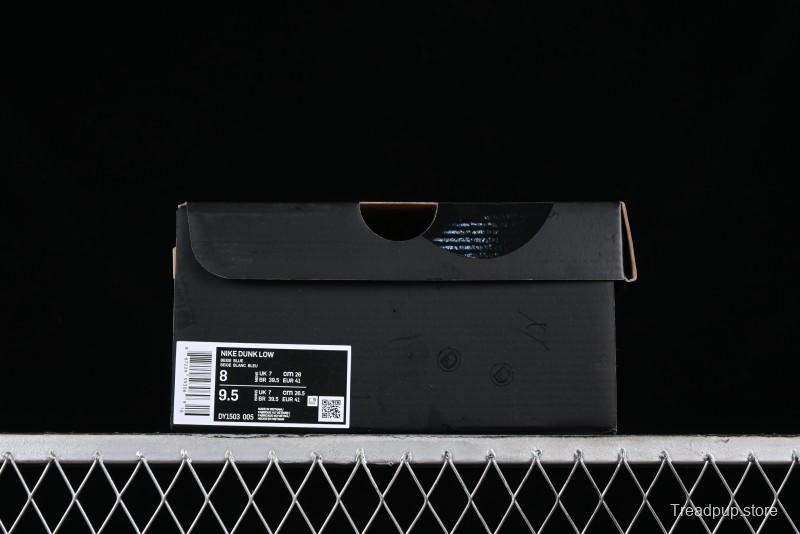 Nike Supreme x SB Dunk Low Collaboration - Navy Blue Anniversary High-End Custom Low-Top Casual Skate Shoes - DY1503-005