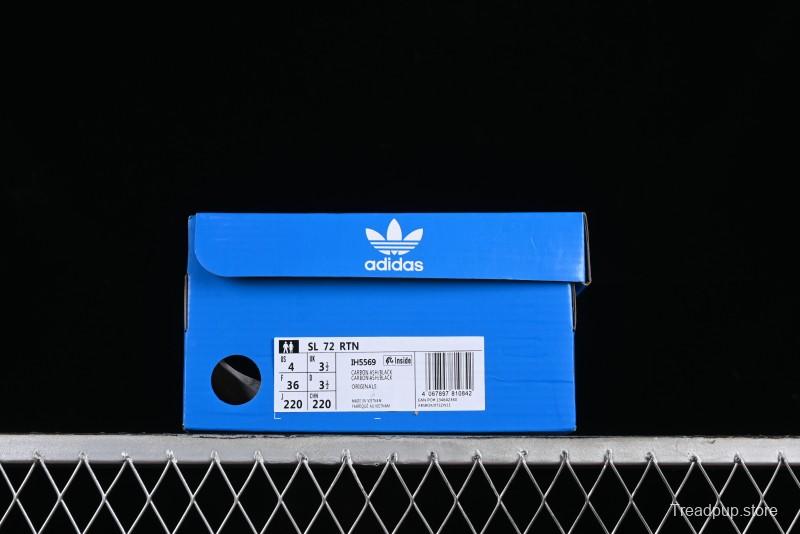 Adidas Originals SL 72 Retro Running Shoes with Nylon Upper and Rubber Outsole - IH5569