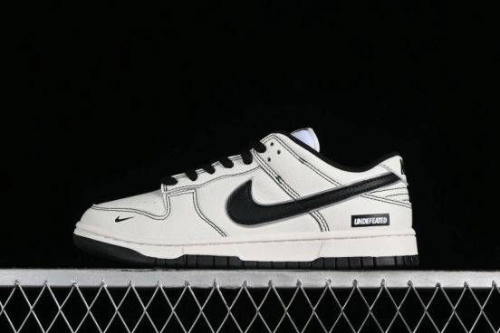 Nike SB Dunk Low UN Collaboration - Beige Black Swoosh Anniversary High-End Custom Low-Top Casual Skate Shoes - FC1688-139