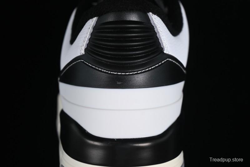 Nike Air Jordan 2/3 Retro Low Top Basketball Shoes in White/Black/Sail/Cement Grey - FD0383-100