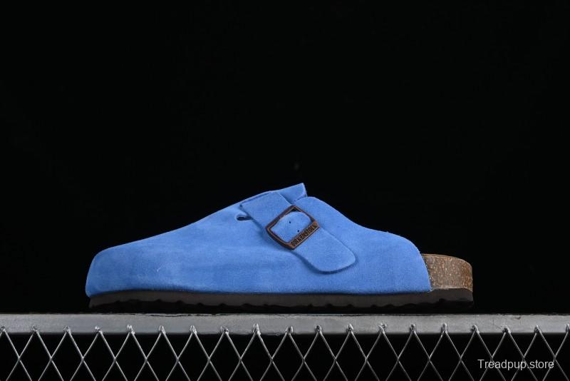 Birkenstock Arizona Soft Footbed Sandals with Suede Leather and Lambswool Lining - Original Blue