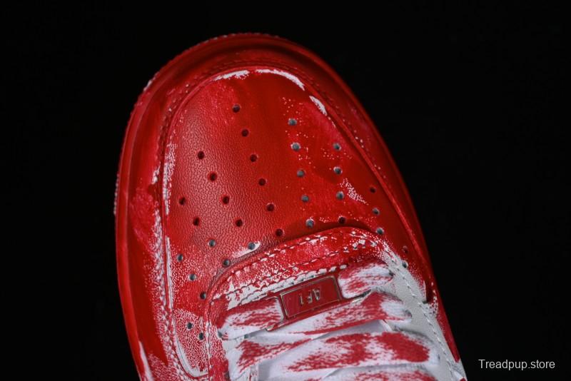 Nike Air Force 1 '07 Low Casual Sneakers with Anime Graffiti Style Crime Scene Design - 315122-211