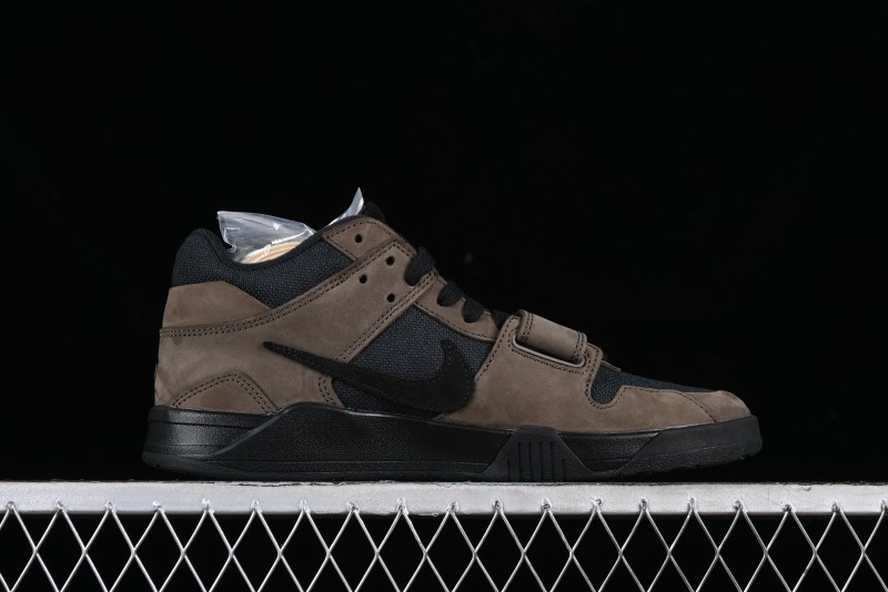 Nike Travis Scott x Jordan Cut The Check AJ1 Basketball Shoes with Velcro Design - FZ8117-200