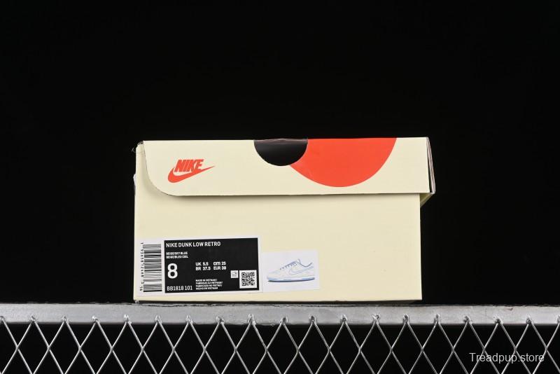 Nike SB Dunk Low Stussy Collaboration - Blue Double Swoosh Anniversary Custom Low-Top Casual Skate Shoes - BB1818-101