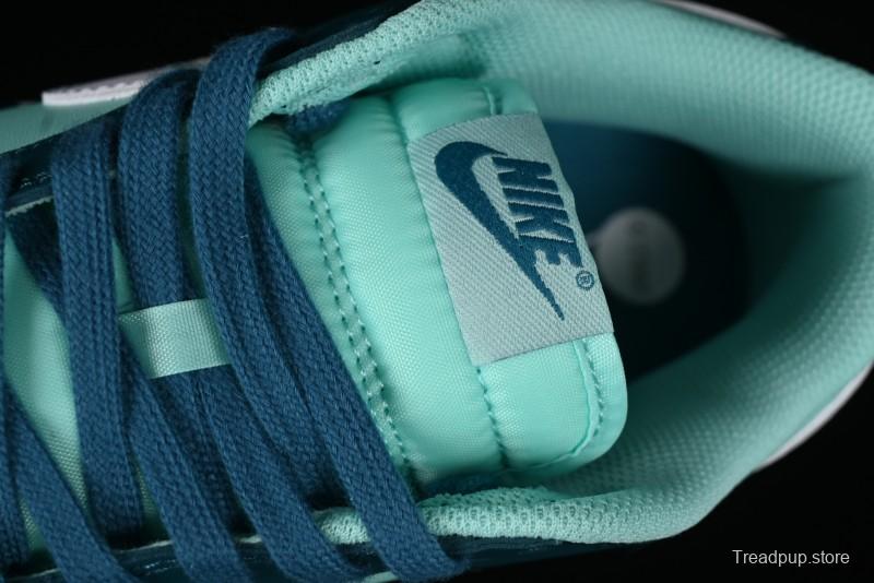 Nike Dunk Low SB Skateboarding Shoes in White and Geode Teal - DD1503-301
