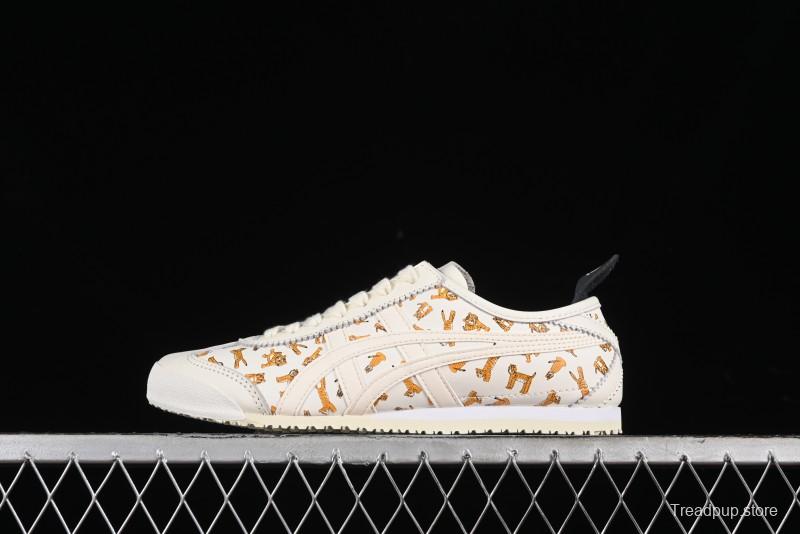 Onitsuka Tiger Mexico 66 Low-Top Leisure Running Shoes with Full-Grain Leather Upper - 1183B785-100