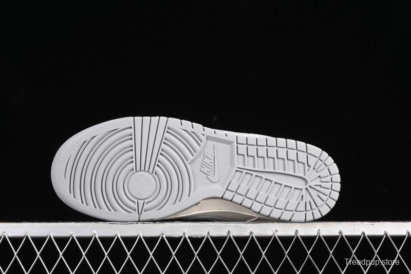 Nike SB Dunk Low Supreme Collaboration - Off White Gray Double Swoosh Anniversary Custom Low-Top Casual Skate Shoes - XX2025-317