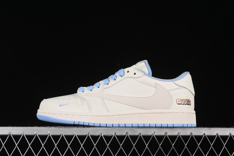Nike Travis Scott x Fragment Design x Air Jordan 1 Low OG SP AJ1 Low Top Casual Sneakers - DM6688-608