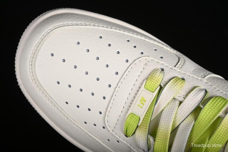 Nike Air Force 1 '07 Low Supreme Casual Sneakers in White-Fluorescent Green - BB7577-219