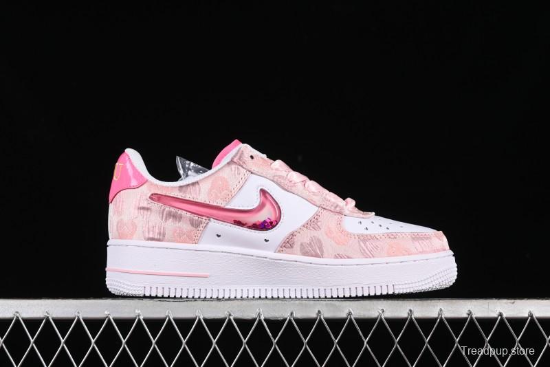 Nike Air Force 1 '07 Low Valentine's Day Limited Edition Pink Bear Sneakers - DH2920-111