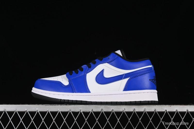 Nike Air Jordan 1 Low Retro Basketball Shoes White Blue - 553558-124