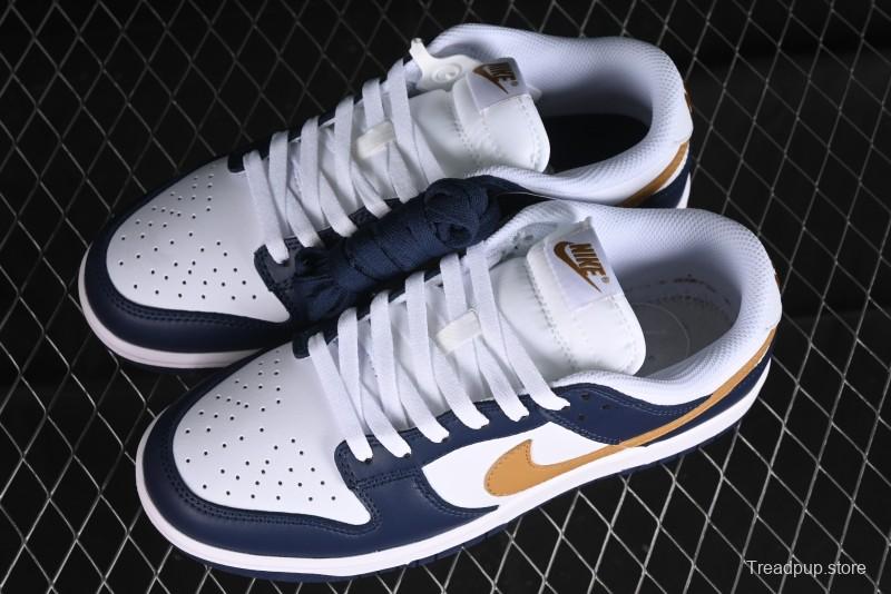 Nike Dunk Low SB Skateboarding Shoes in Black/White/Gold Colorway - FB9109-111