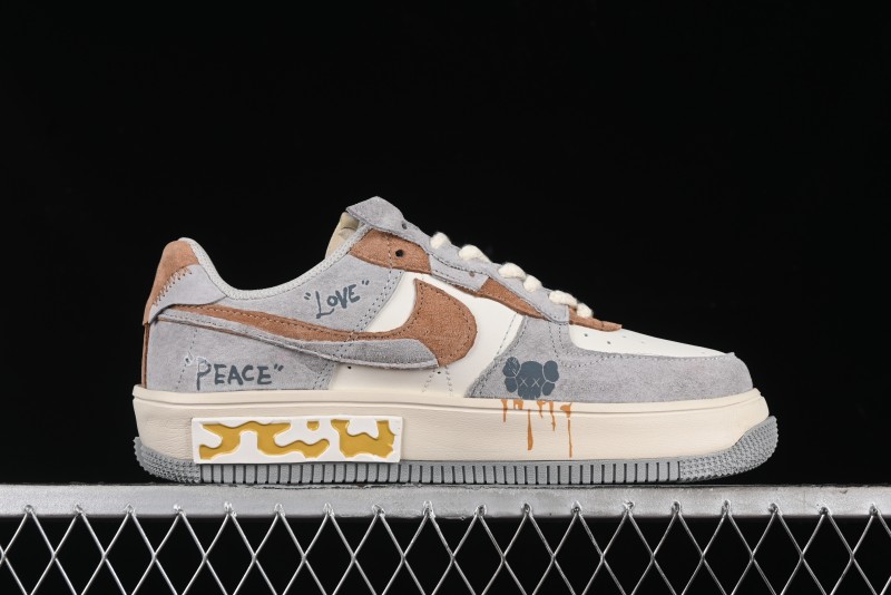 Nike Kaws x Air Force 1 '07 Low Custom Casual Sneakers - CW6688-806