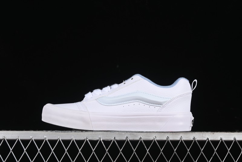 Vans Classics Knu Skool Full Grain Leather White Bread Sneakers - VN0009QCDSB