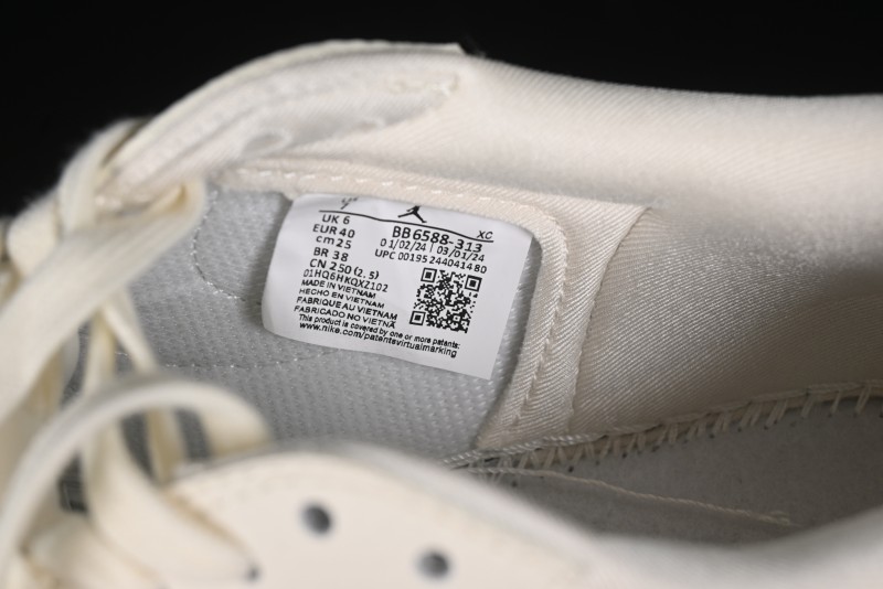 Nike Travis Scott x Fragment Design x Air Jordan 1 Low OG SP AJ1 Burberry Collaboration - BB6588-313