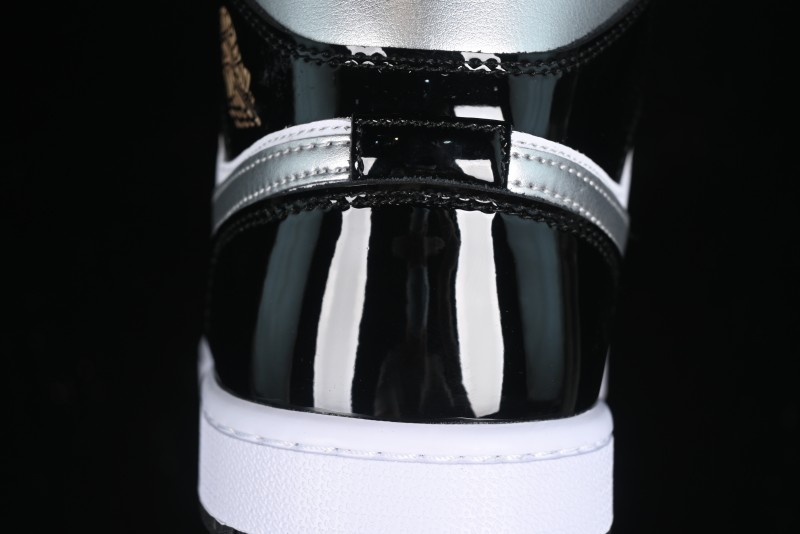 Nike Air Jordan 1 Mid Basketball Shoes White Black Silver - HV0789-010