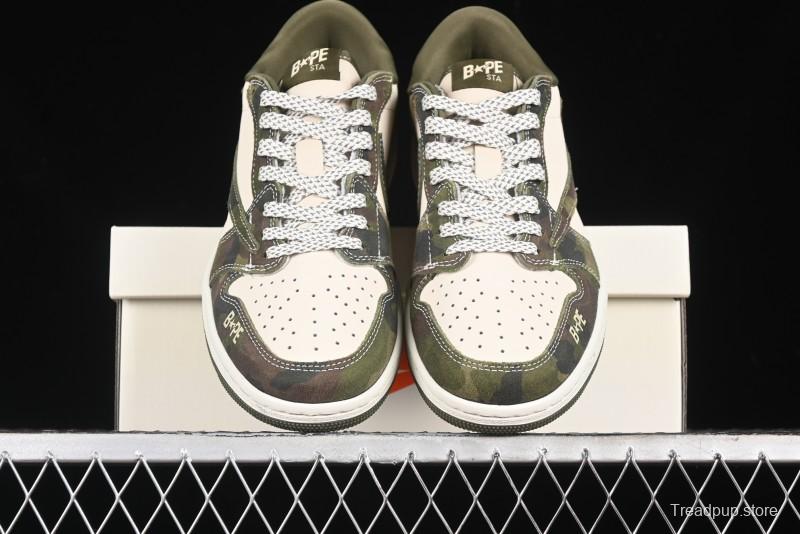 Nike Air Jordan 1 Low OG SP Travis Scott x Fragment Design Collaboration Sneakers - CH6336-014