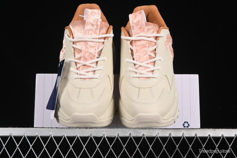 New York Yankees MLB Bigball Chunky Window Velvet Monogram Thick Sole Casual Running Shoes - 3ASHWVM4643BRS