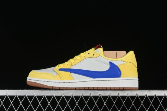 Nike Travis Scott x Air Jordan 1 Low OG AJ1 Collaboration Shoes with Reverse Swoosh - DZ4137-700